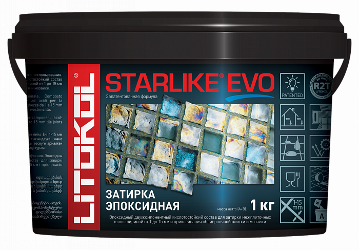Затирка эпоксидная Litokol STARLIKE EVO S.110 GRIGIO PERLA, 1 кг
