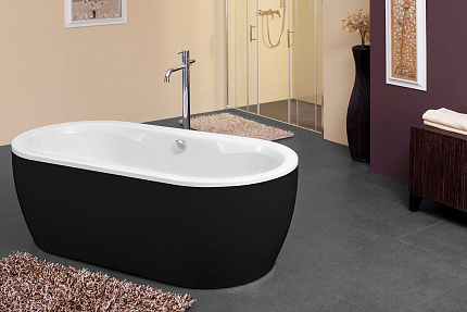 Акриловая ванна Kolpa San Siris FS 178х88, чёрный