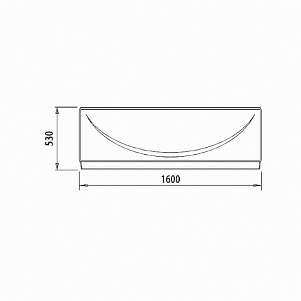 Панель фронтальная для ванны с креплением, 160 см, универсальная, 002, IDDIS, 002160Ui93
