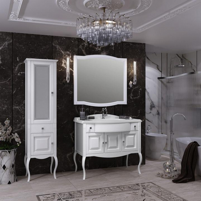 Мебель для ванной Opadiris Лаура 100, белый матовый