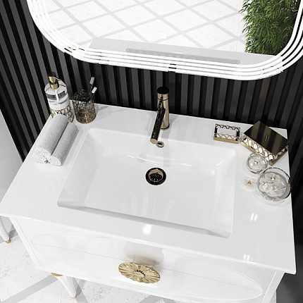 Мебель для ванной Ибица 90 Белый/золото Opadiris