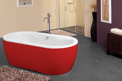 Акриловая ванна Kolpa San Siris FS 178х88, красный
