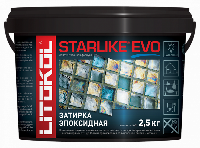 Затирка эпоксидная Litokol STARLIKE EVO S.105 BIANCO TITANIO, 2,5 кг