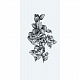 Вставка декоративная Нефрит-Керамика  Аллегро черный цветы 04-01-1-08-03-04-100-3