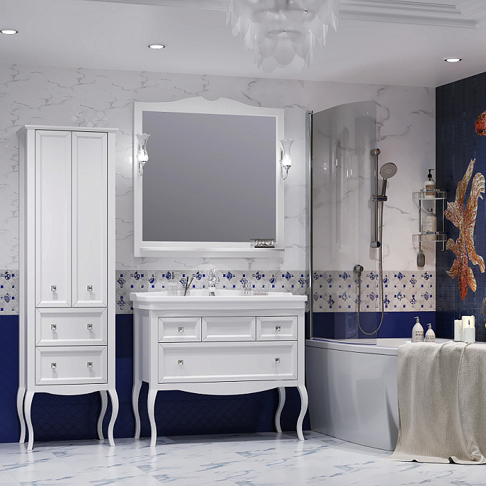 Мебель для ванной Opadiris Валери 105, белый матовый