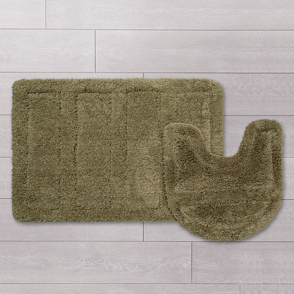 Набор ковриков для ванной комнаты, 60х90 + 50х50 см, микрофибра, Green Landscape, IDDIS, 240M590i13