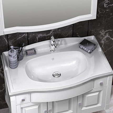 Мебель для ванной Лаура 100 Белый матовый Opadiris