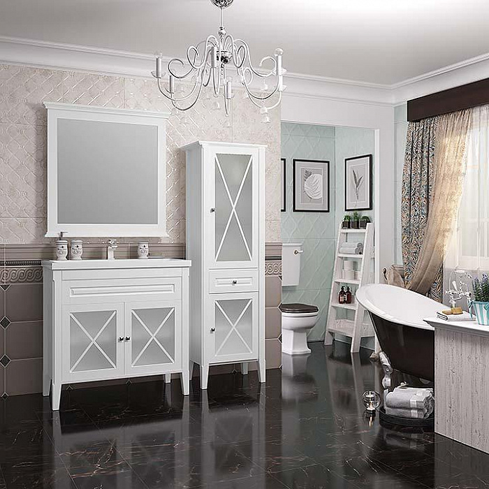 Мебель для ванной Opadiris Палермо 90, белый матовый