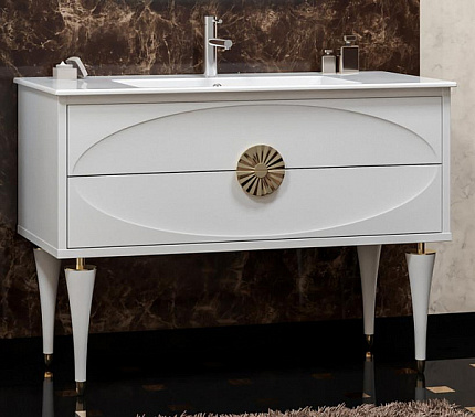 Мебель для ванной Ибица 120 Белый/золото Opadiris