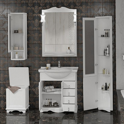 Мебель для ванной Клио 70 Белый матовый Opadiris